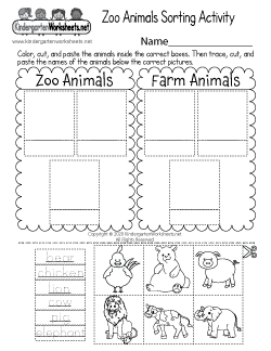 zoo worksheet for preschoolers