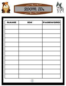 ZOOM Meeting Free Printables - HisLifeLearner.com