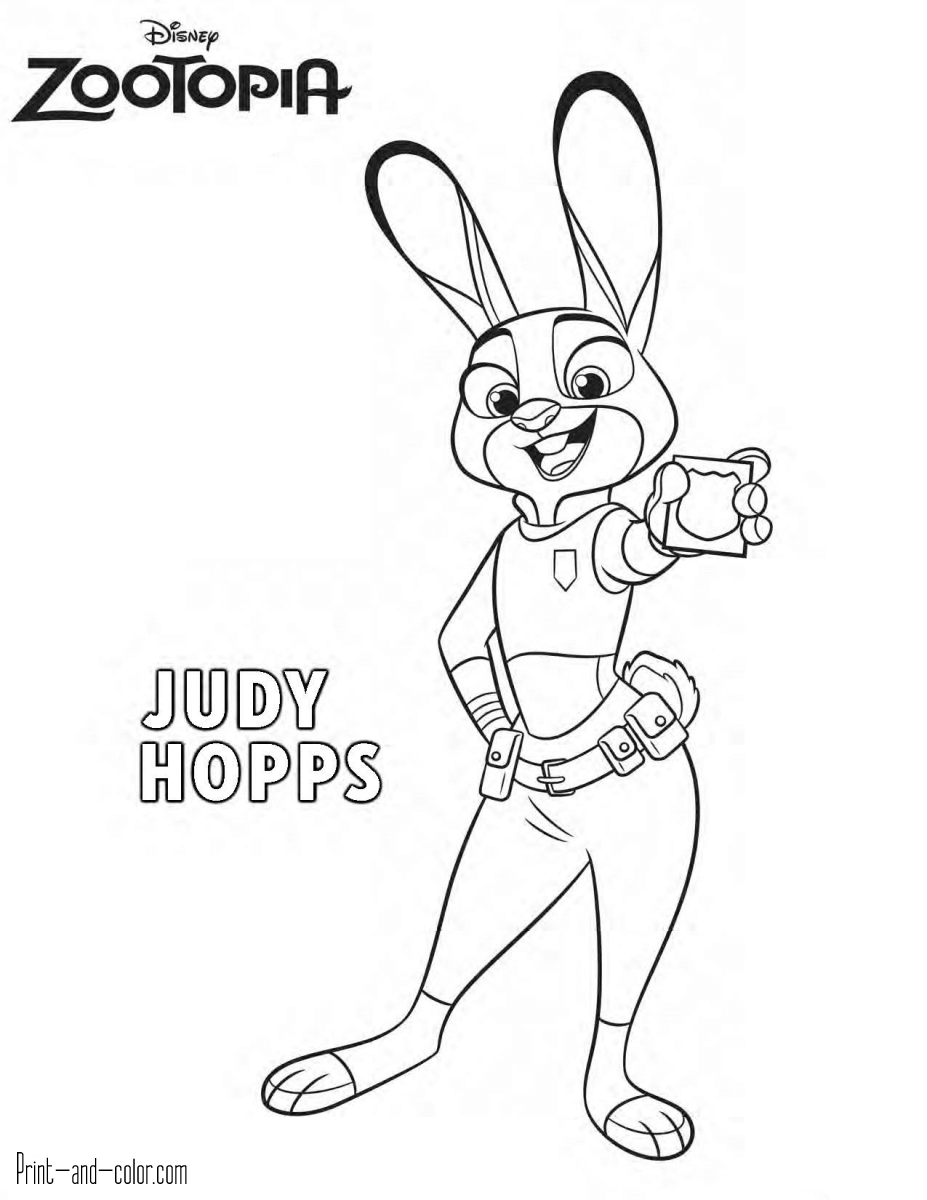 zootropolis printable coloring pages