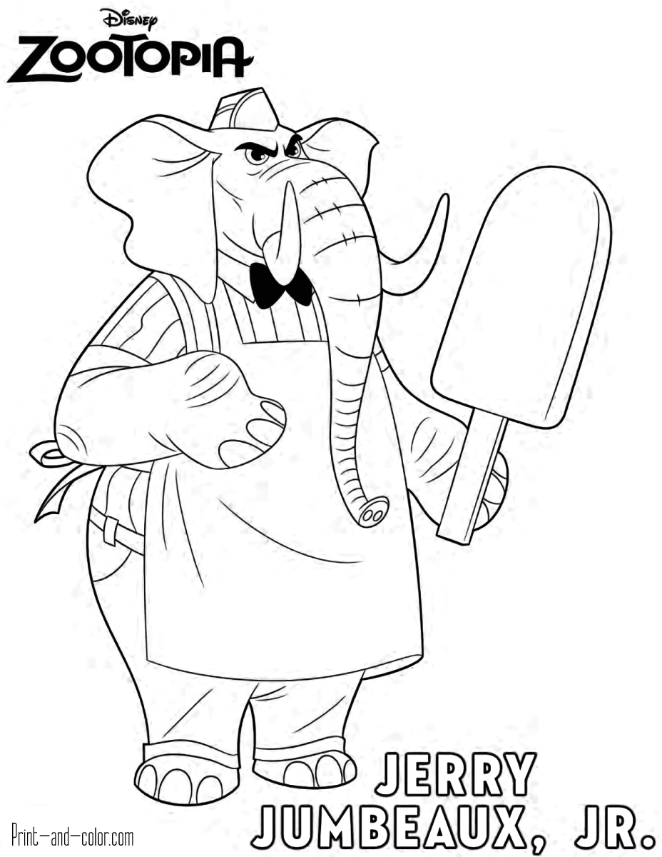 zootropolis printable coloring pages